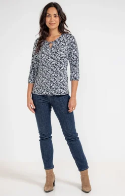 T-SHIRT MANCHES 3/4 COL ROND -