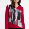 T-SHIRT MANCHES LONGUES COL V -