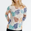 T-SHIRT MANCHES LONGUES COL ROND -