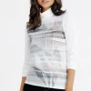T-SHIRT MANCHES LONGUES COL BOULE -