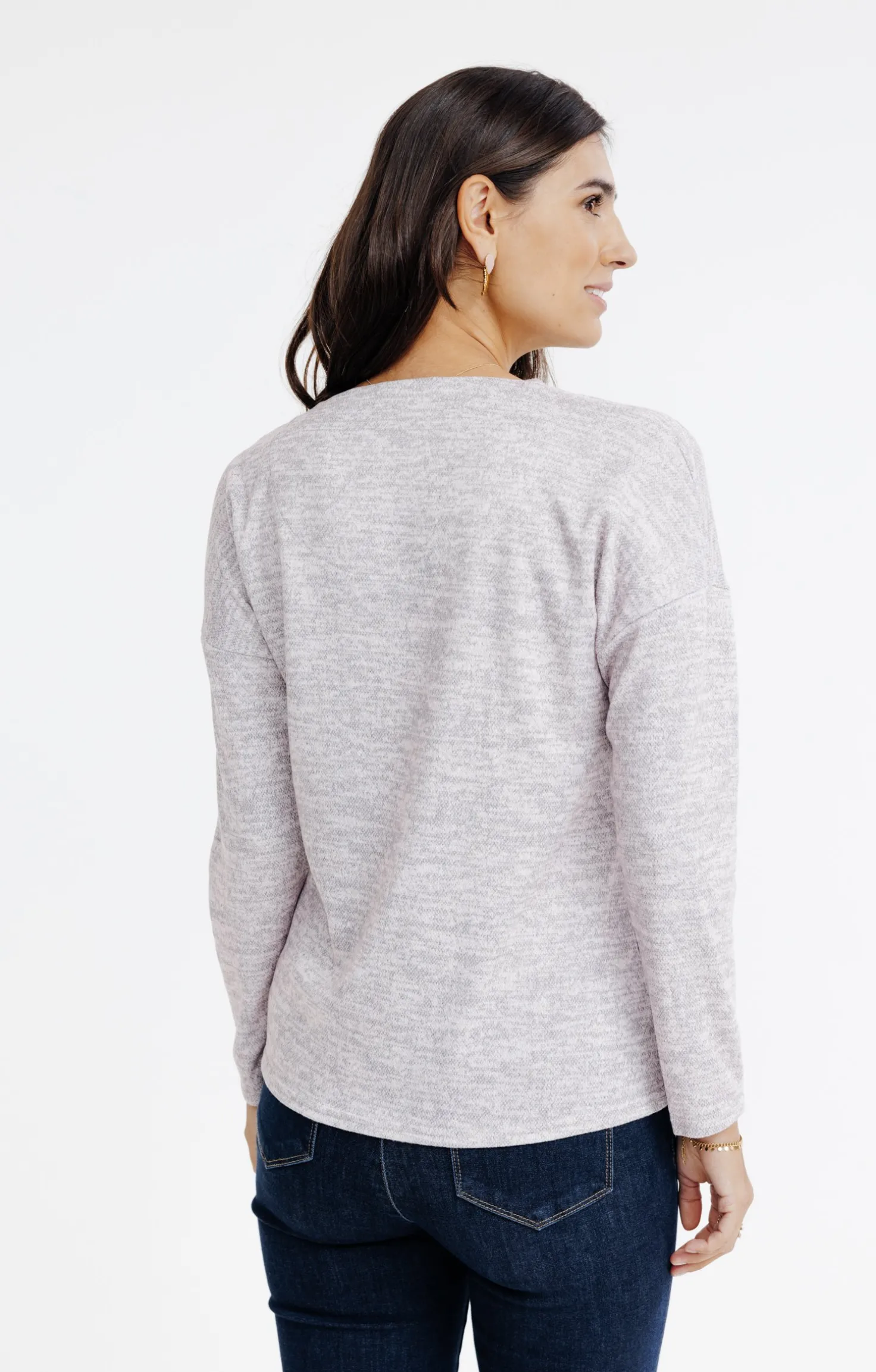 T-SHIRT MANCHES LONGUES COL V -