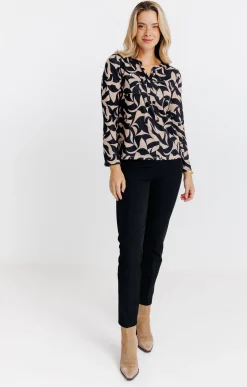 T-SHIRT MANCHES LONGUES COL MAO -