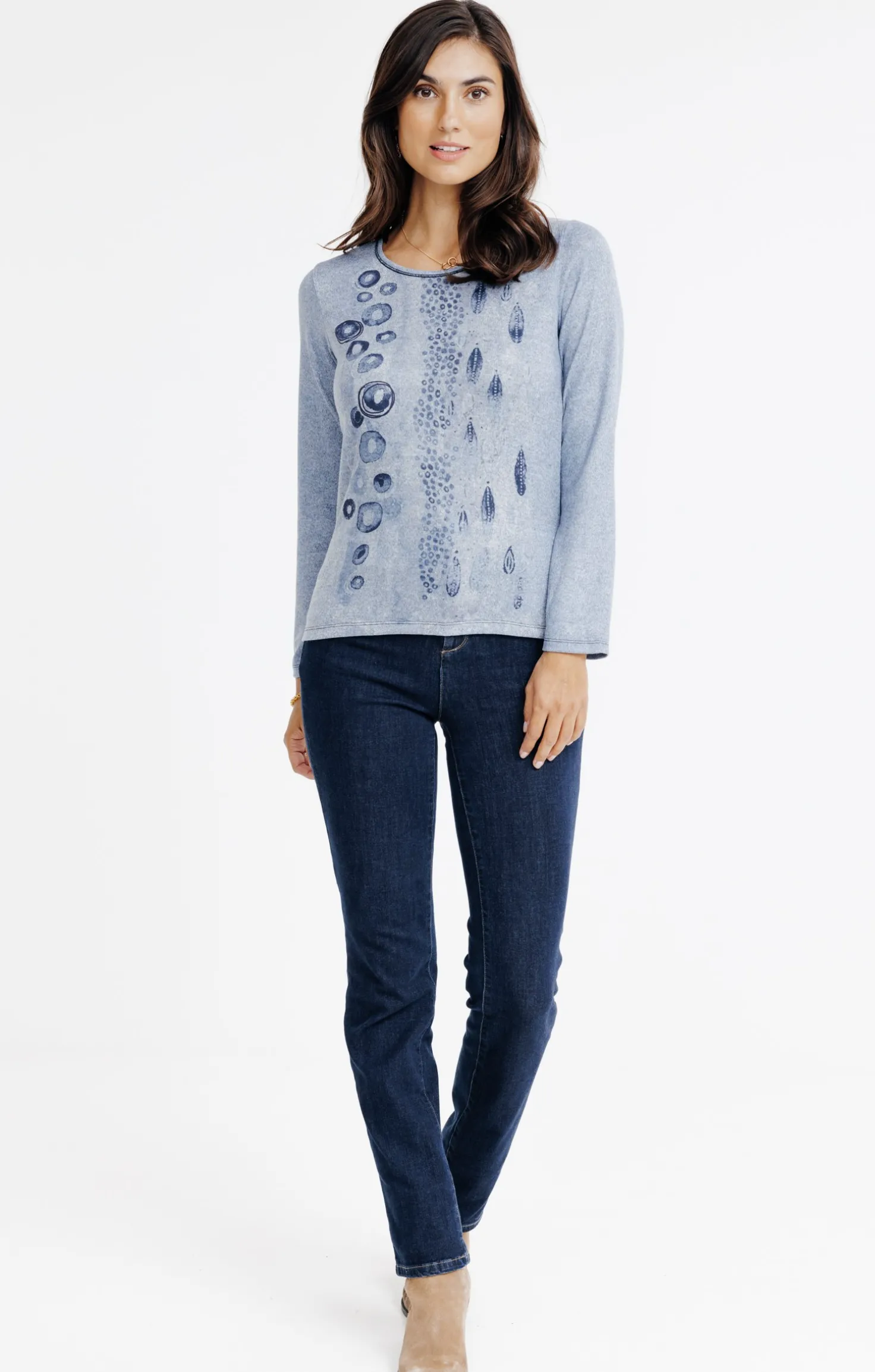 T-SHIRT MANCHES LONGUES COL ROND -
