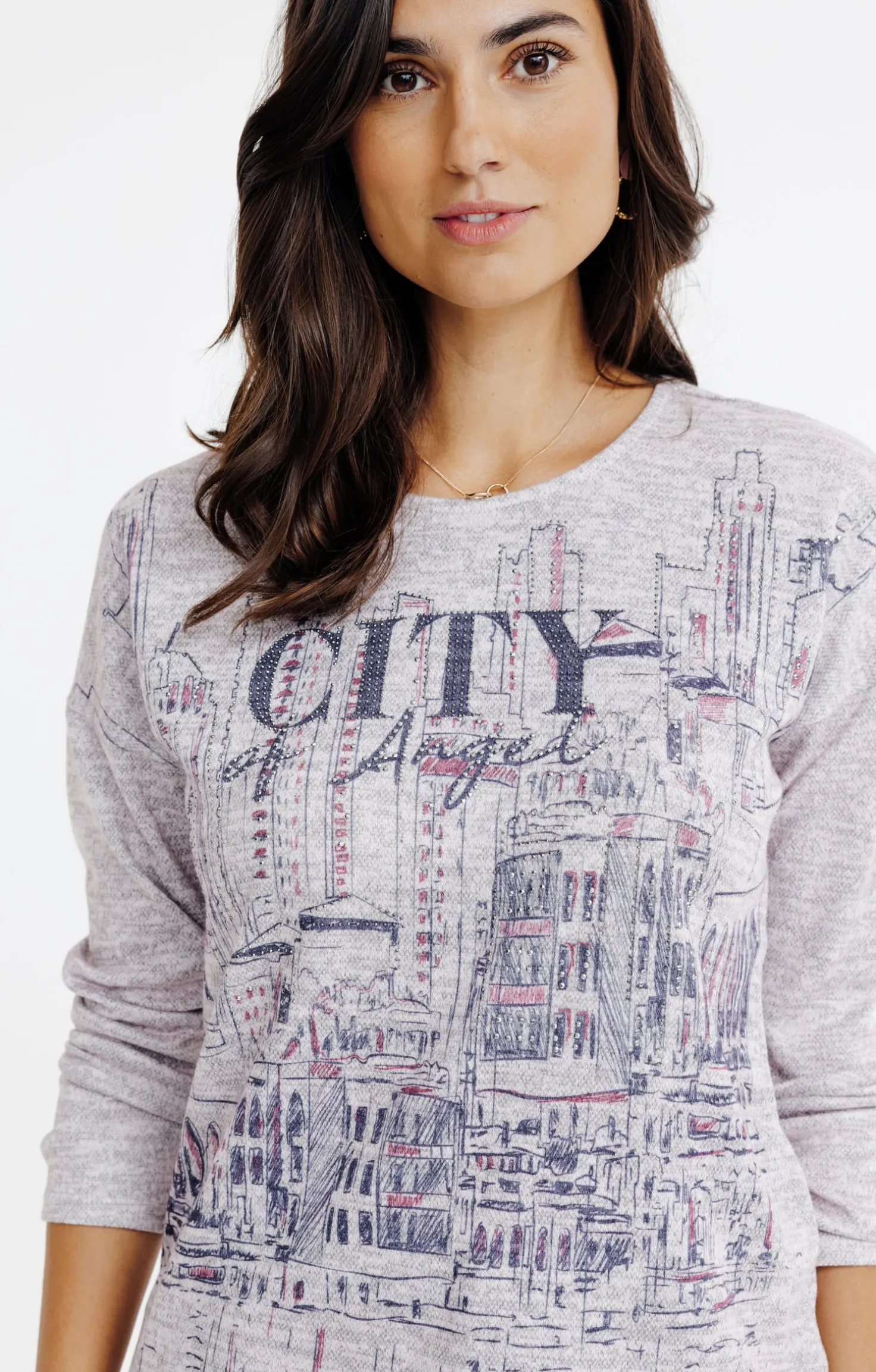 T-SHIRT MANCHES LONGUES COL V -