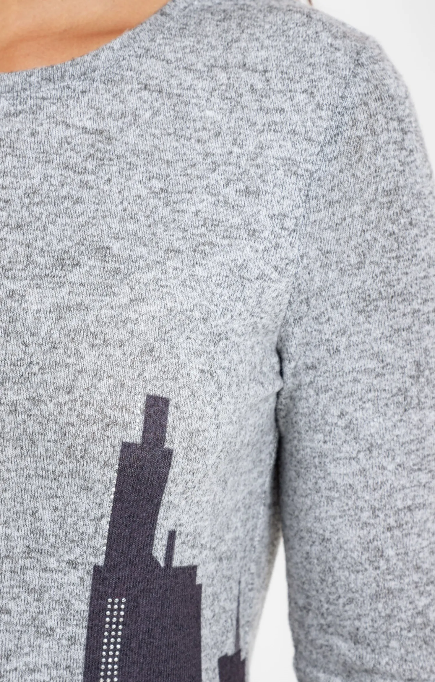 T-SHIRT MANCHES LONGUES COL ROND -