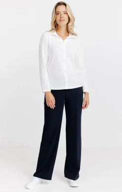 T-SHIRT MANCHES LONGUES DENTELLE -