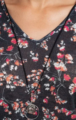 T-SHIRT MANCHES SOURIS COL V -