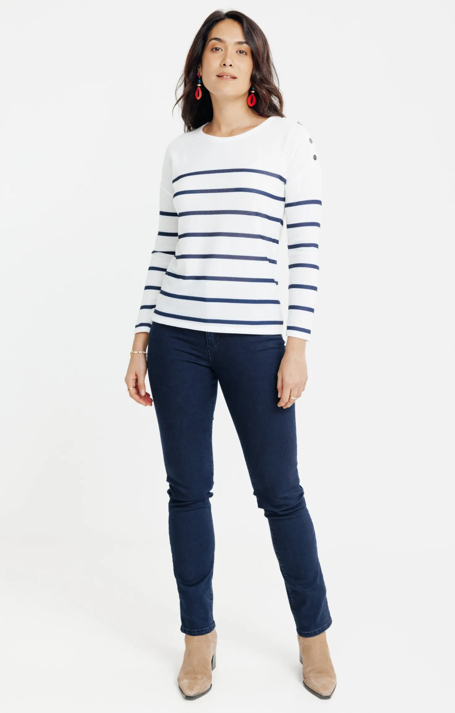 T-SHIRT RAYE MANCHES LONGUES -