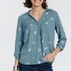 Tunique imprimée col chemise -