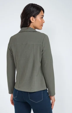 Veste col tailleur avec zips poches -