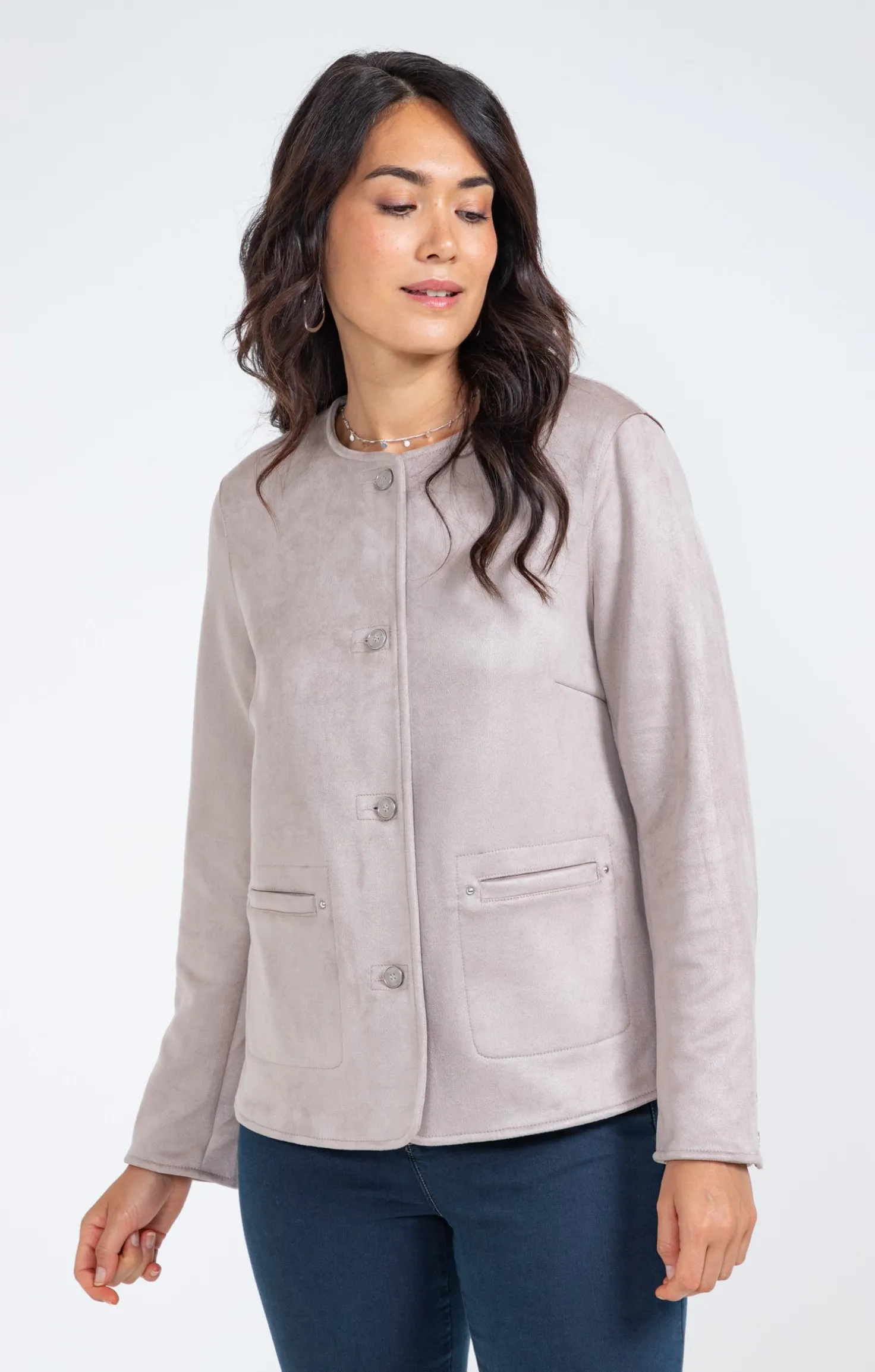 Veste en suédine non doublée -