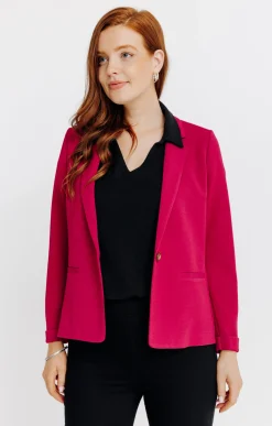 VESTE FORME BLAZER EN MAILLE -