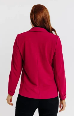 VESTE FORME BLAZER EN MAILLE -