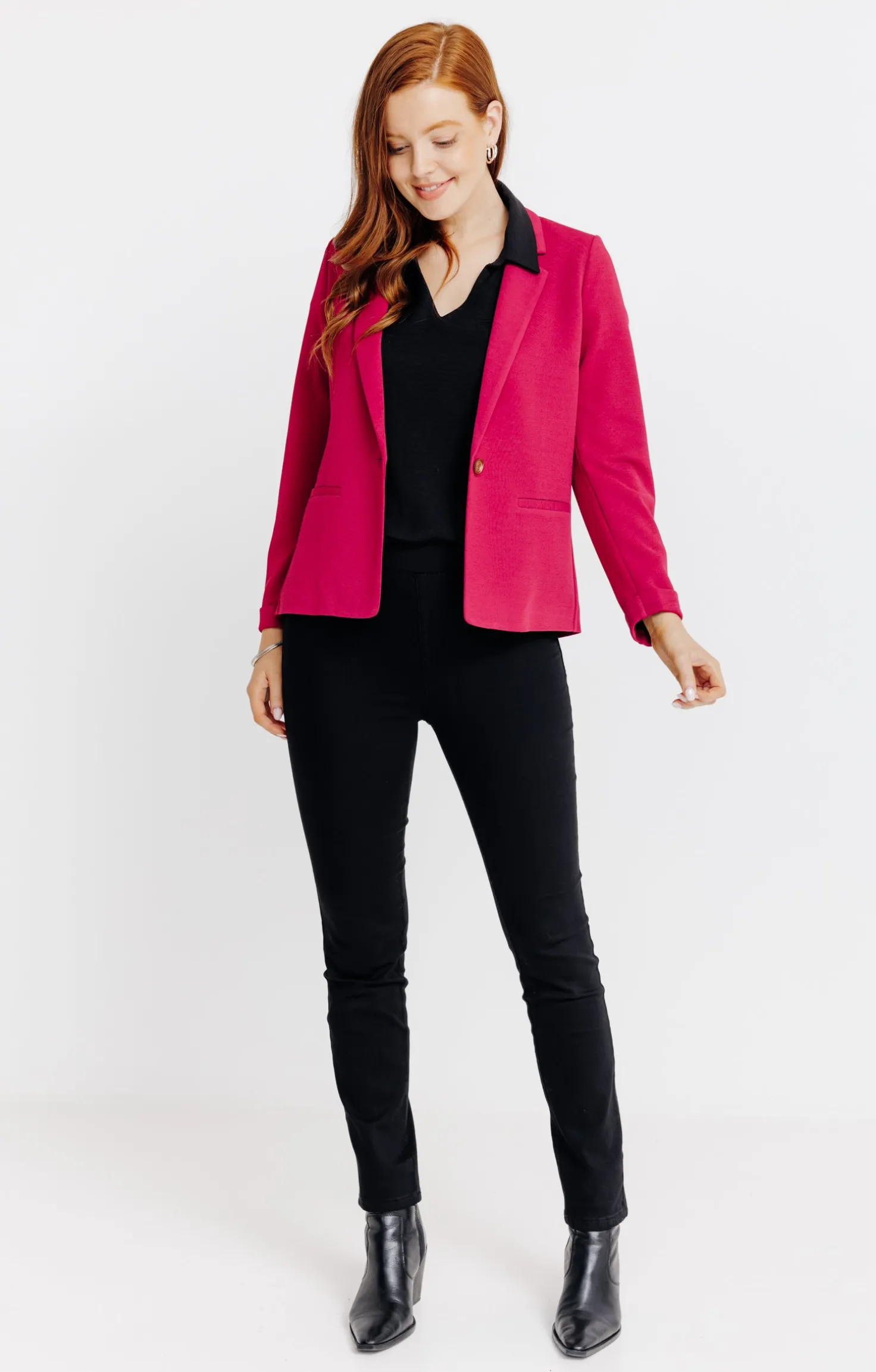 VESTE FORME BLAZER EN MAILLE -