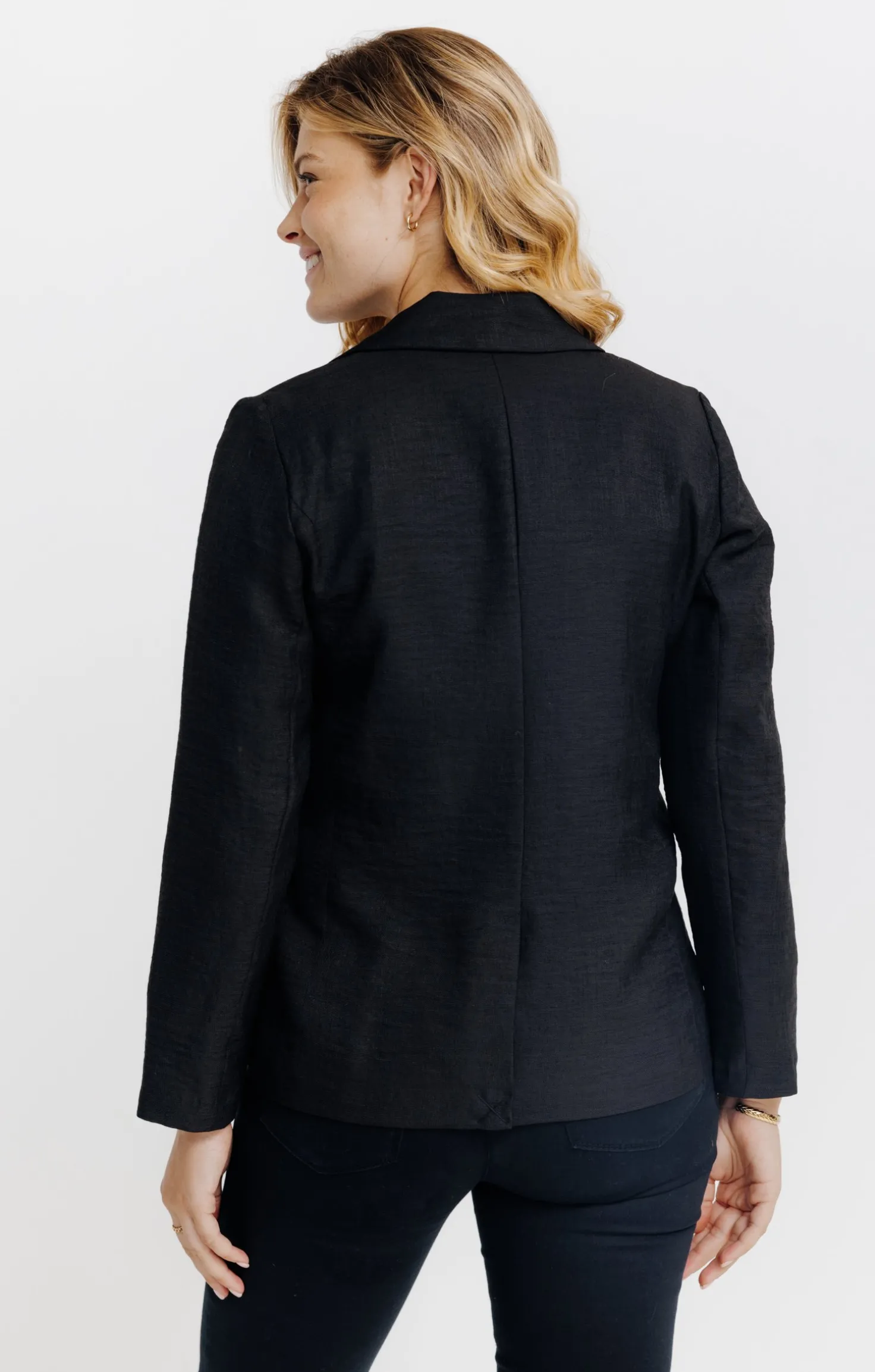 Veste tailleur effet lin -