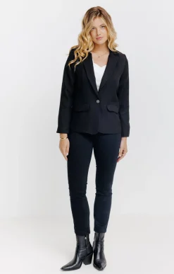 Veste tailleur effet lin -