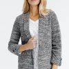 VESTE ZIPPEE COL CHÂLE -