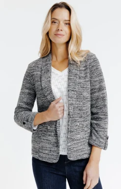 VESTE ZIPPEE COL CHÂLE -